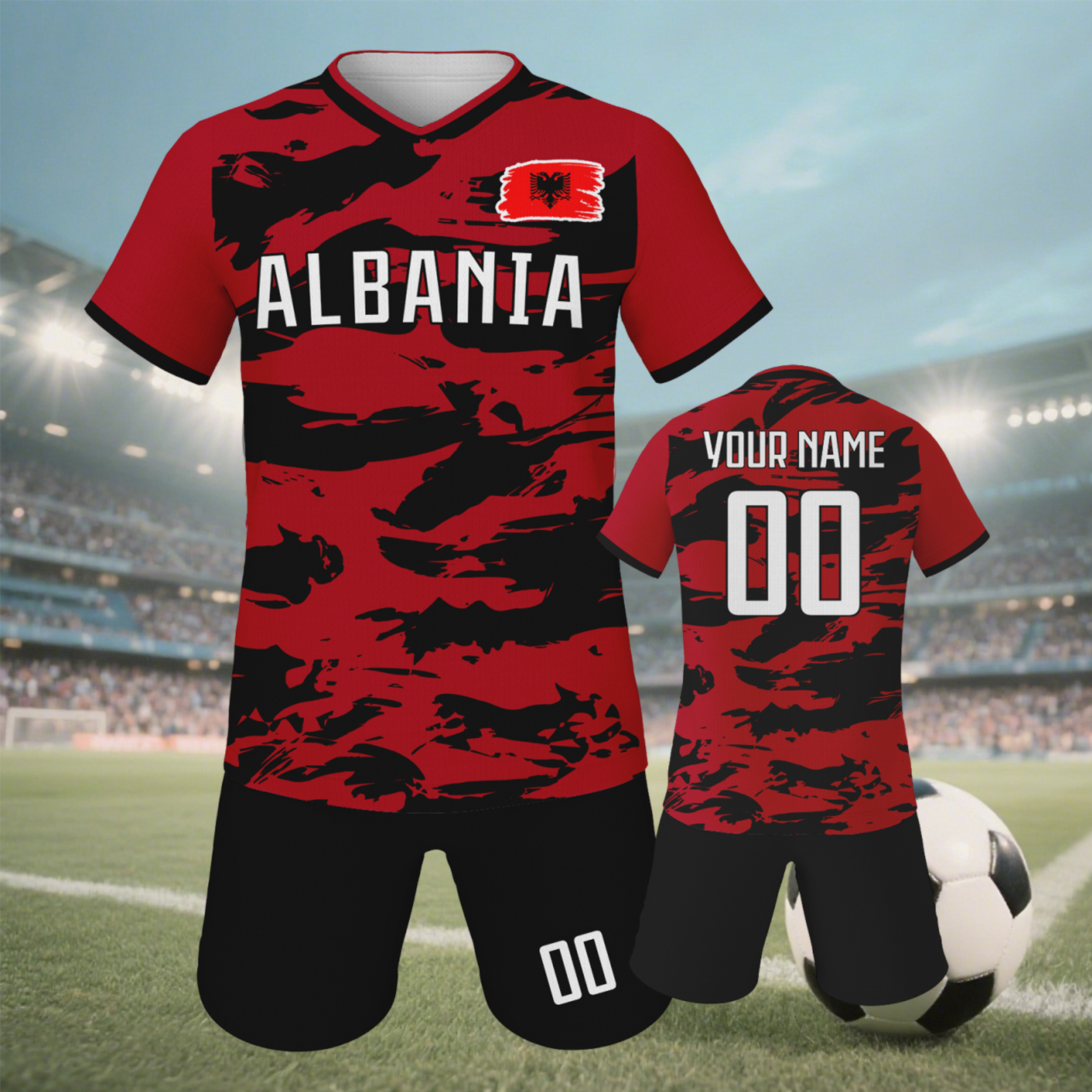 Boyshort Underwear - Albania Custom Soccer Jersey Kids Football