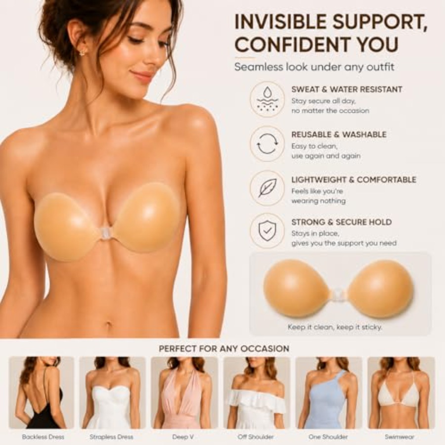 Hasimor Sticky Bra Ultra Thin  - Strapless Bra Backless ulasan dan harga