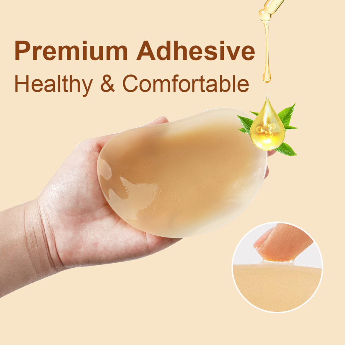 3Pairs Crescent Nipple Cover S - Silicone Bra Adhesive ulasan dan harga