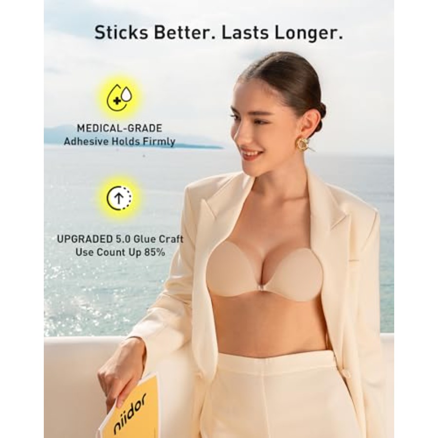 Niidor Adhesive Bra Strapless  - Silicone Bra Adhesive ulasan dan harga