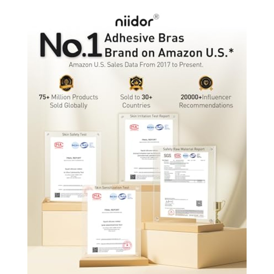 Niidor Adhesive Bra Strapless  - Silicone Bra Adhesive ulasan dan harga