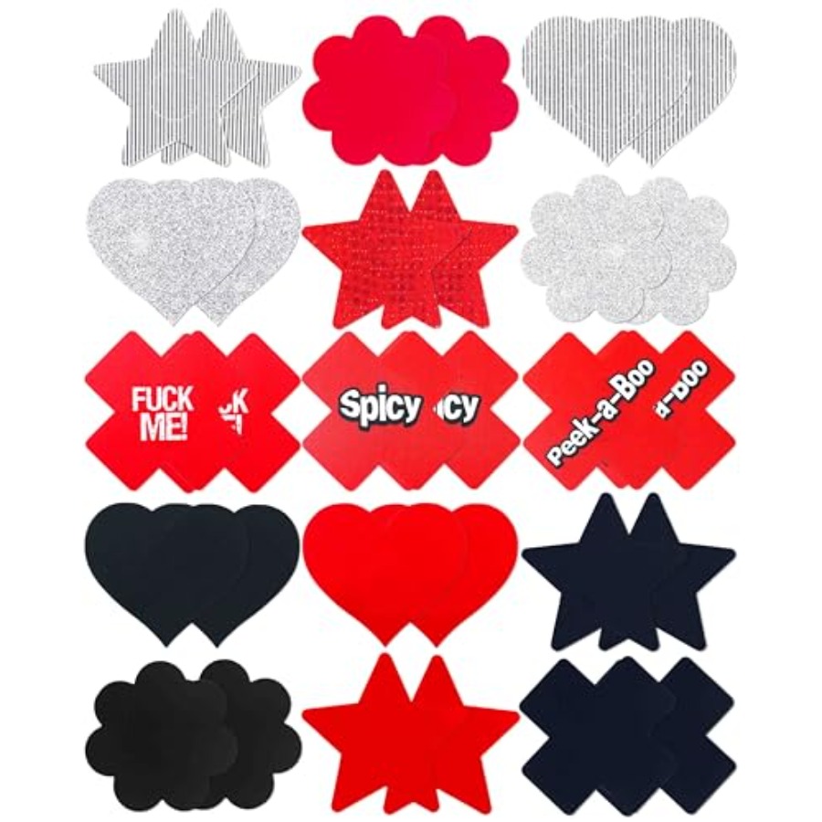 15 Pairs Nipple Pasties Rave N - Nipple Cover Pasties ulasan dan harga