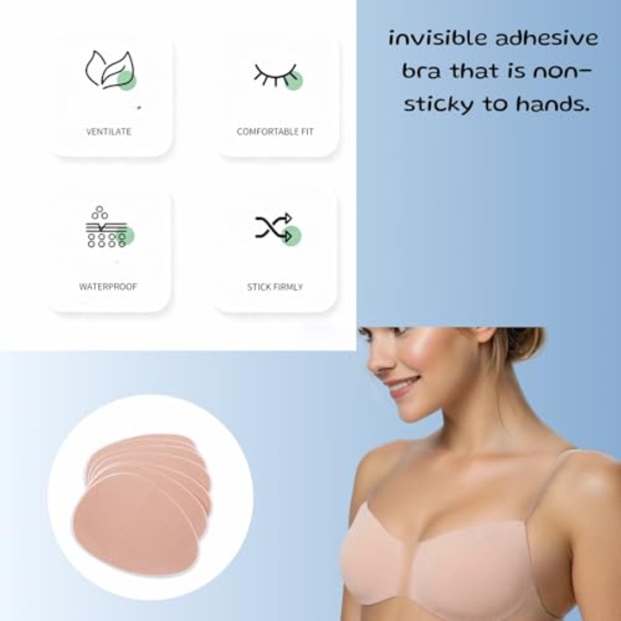 Plus Size Invisible Adhesive S - Silicone Bra Adhesive ulasan dan harga