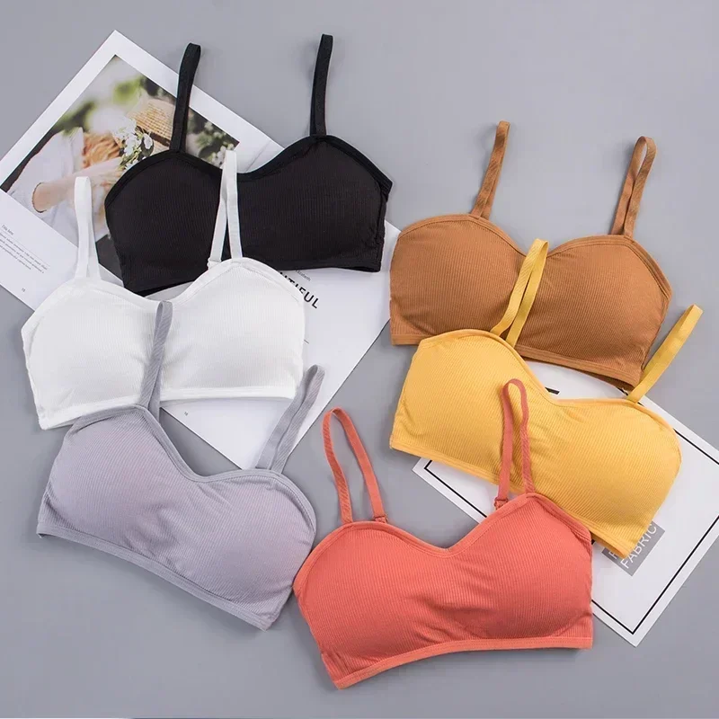 Bralette Wireless Ribbed Crop  - Bralette Wireless Soft ulasan dan harga