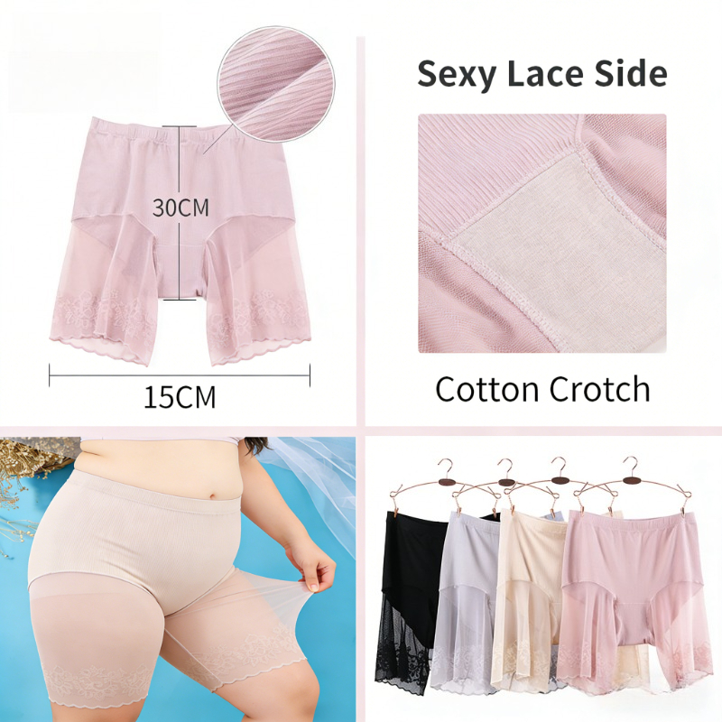 1Pc Thin Plus Size Safety Shor - Boyshort Underwear ulasan dan harga