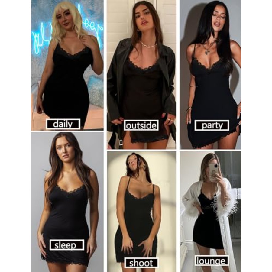 Womens Nightgown Sexy Lace Sle - Babydoll Chemise Night ulasan dan harga