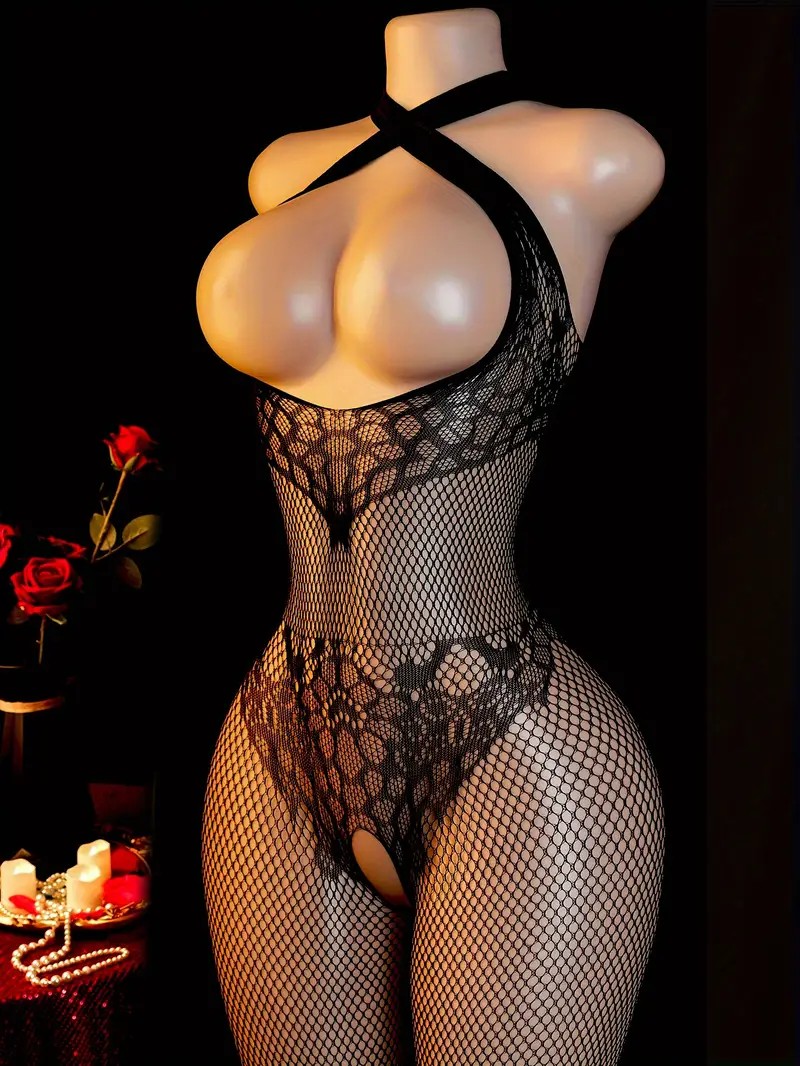 Sling Halter Neck Baby Dolls U - Bodystocking Fishnet ulasan dan harga