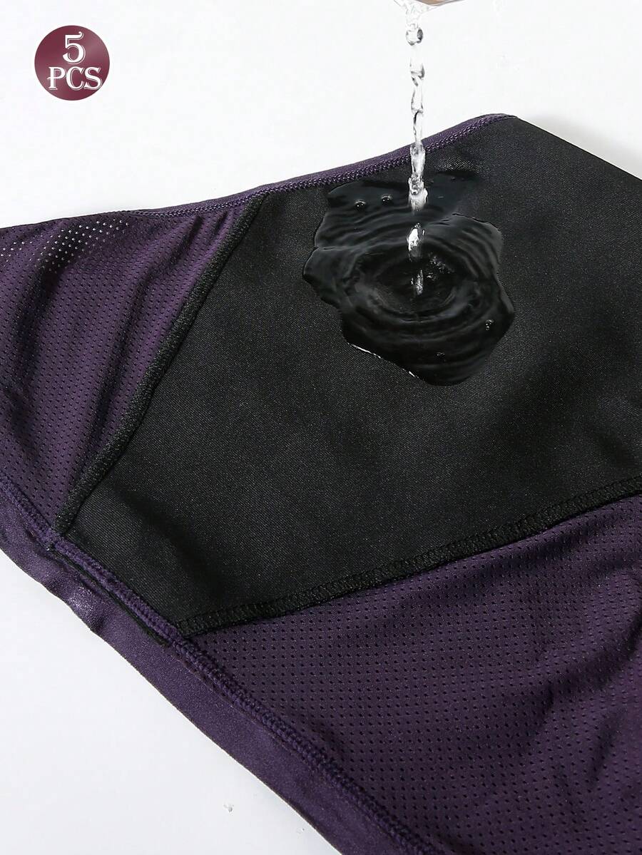 5 Pcs Women Solid Color Absorb - Period Panty Absorbent ulasan dan harga