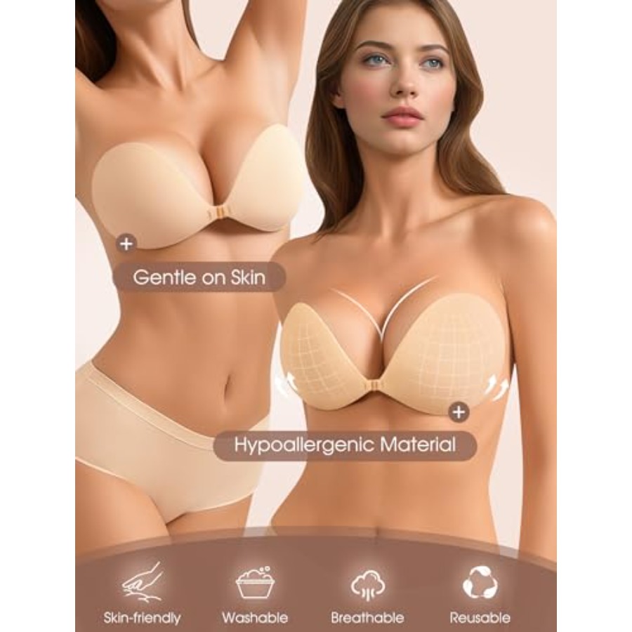 Sticky Bra Push Up Strapless A - Silicone Bra Adhesive ulasan dan harga