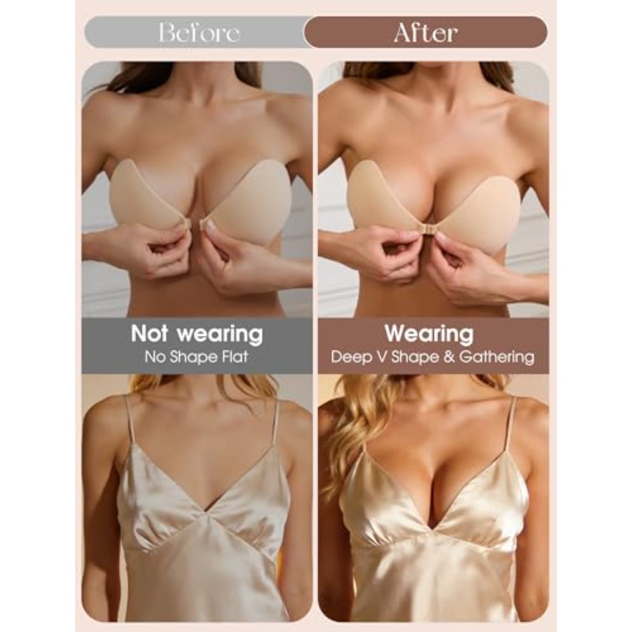 Sticky Bra Push Up Strapless A - Silicone Bra Adhesive ulasan dan harga
