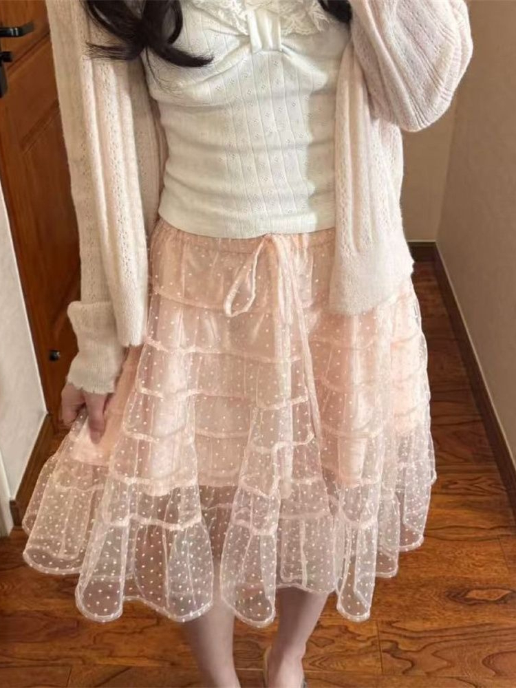 Korean Fashion Slim Fit White  - Cami Top Lace ulasan dan harga