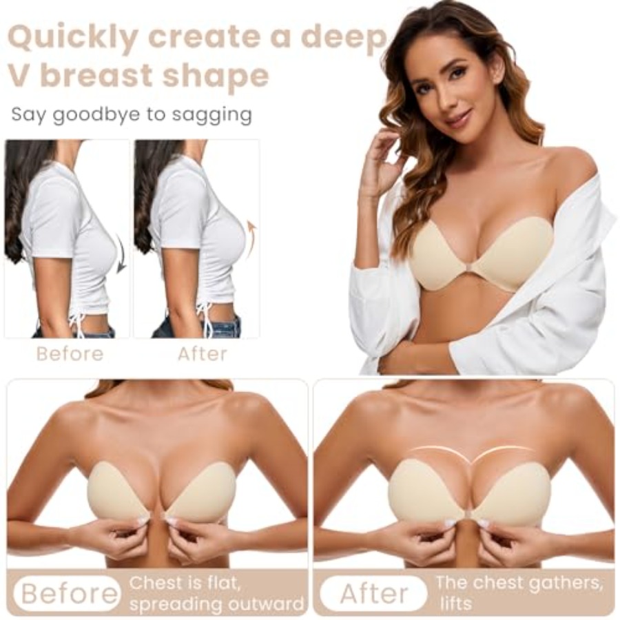 RELIRELIA Women's Sticky Self  - Silicone Bra Adhesive ulasan dan harga